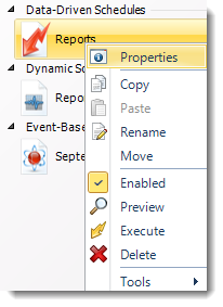MS Access: Data Driven Schedule Context Menu in MARS