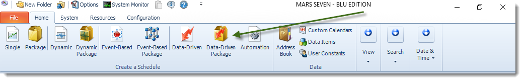 MS Access: MARS Home Menu
