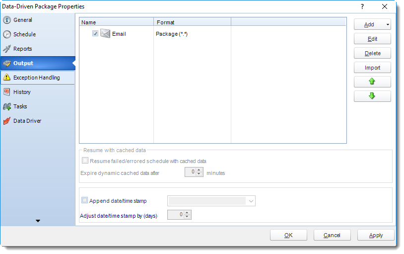 MS Access: Data Driven Package Properties in MARS.