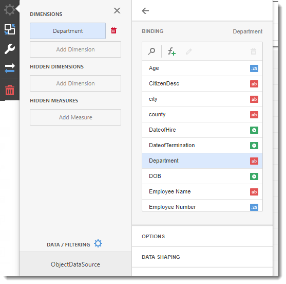 KPI's and Dashboards: Creating Combo Box Visual Dashboard item in IntelliFront BI.