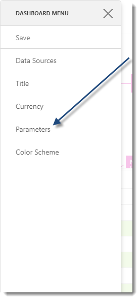 KPI's and Dashboards: Setting up Parameters in IntelliFront BI Dashboard.