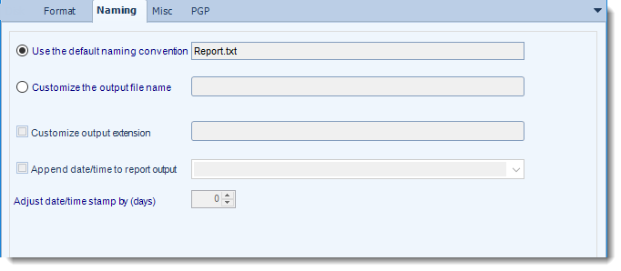 MS Access: MS-DOS Text output format options in MARS