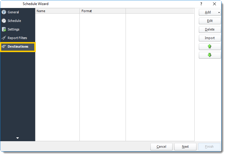 Power BI and SSRS. Destinations Wizard in PBRS