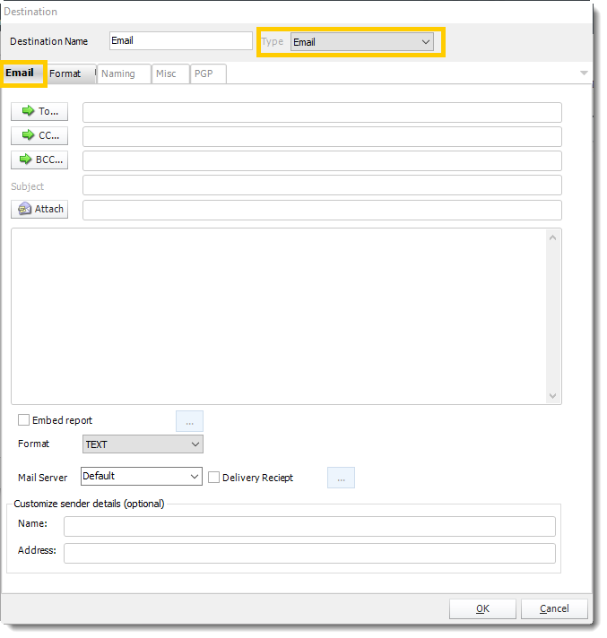 Power BI and SSRS. Email Destination Wizard in PBRS