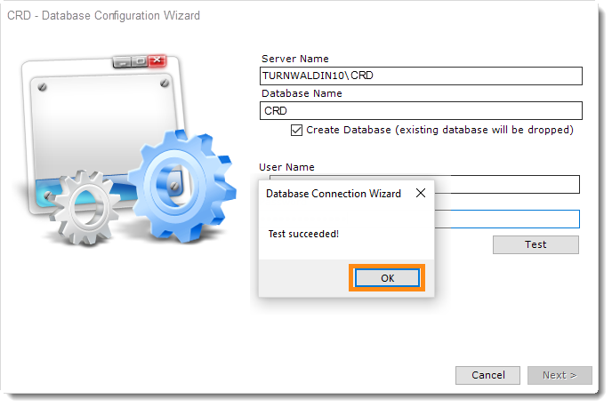 Crystal Reports: CRD Database Configuration Wizard.