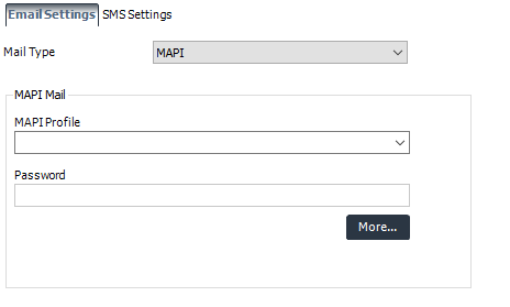 Power BI and SSRS. Email Settings (MAPI) in Options in PBRS