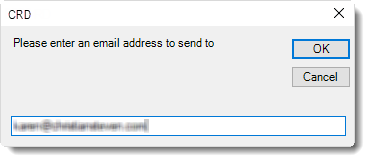 Crystal Reports: Testing Email Settings section in Option CRD.