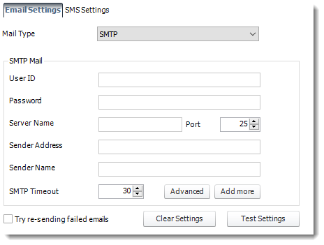 Power BI and SSRS. Email Settings (SMTP) in Options in PBRS