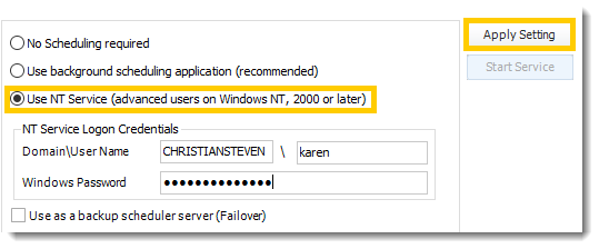 Power BI and SSRS. Scheduler section in Options in PBRS