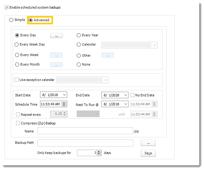 Power BI and SSRS. Schedule Backup in System Monitor in PBRS