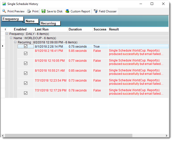 Power BI and SSRS. History View in System Monitor in PBRS