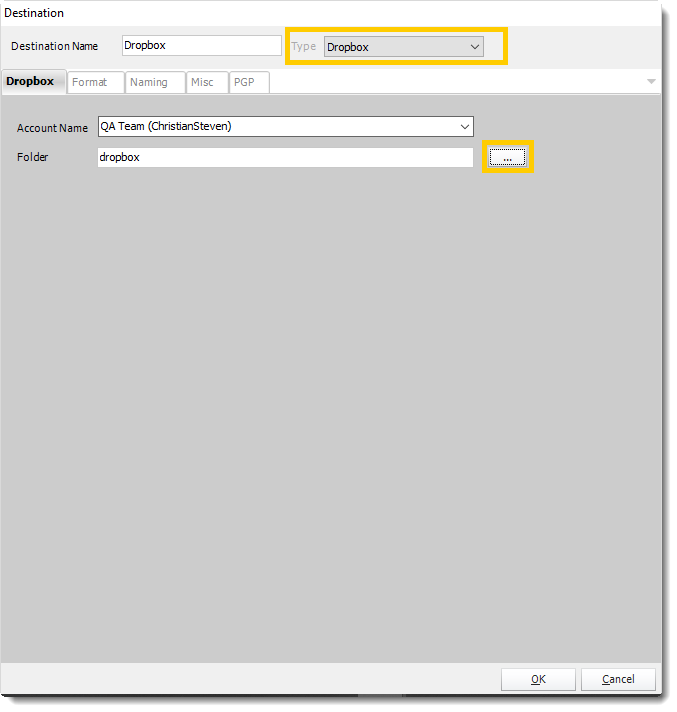 Power BI and SSRS. Dropbox Destination Wizard in PBRS