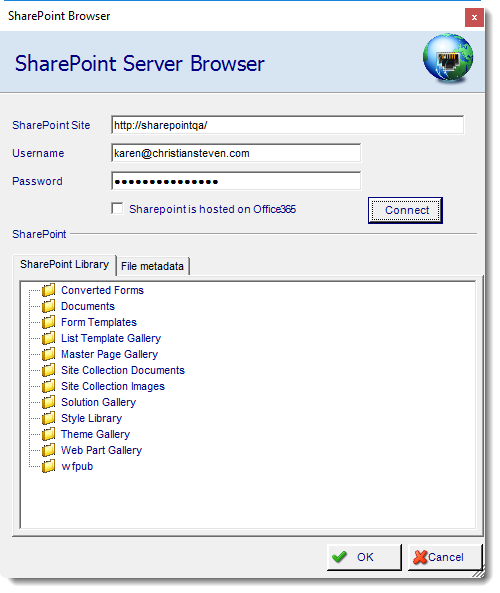 Crystal Reports: SharePoint Browser in CRD.
