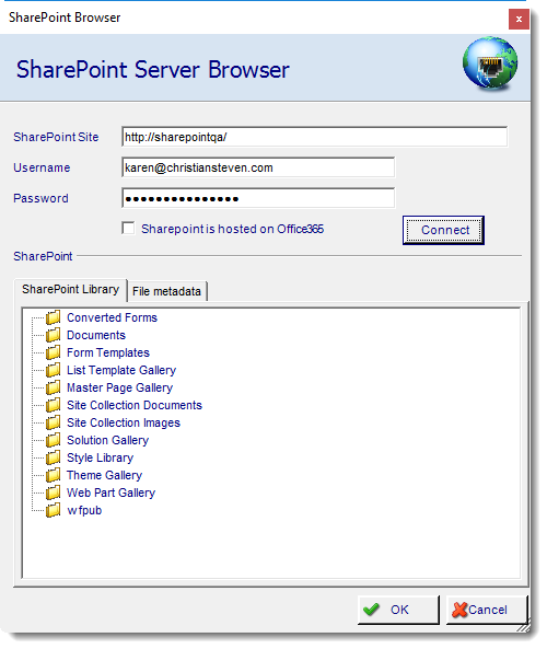 Crystal Reports: SharePoint Browser in CRD.