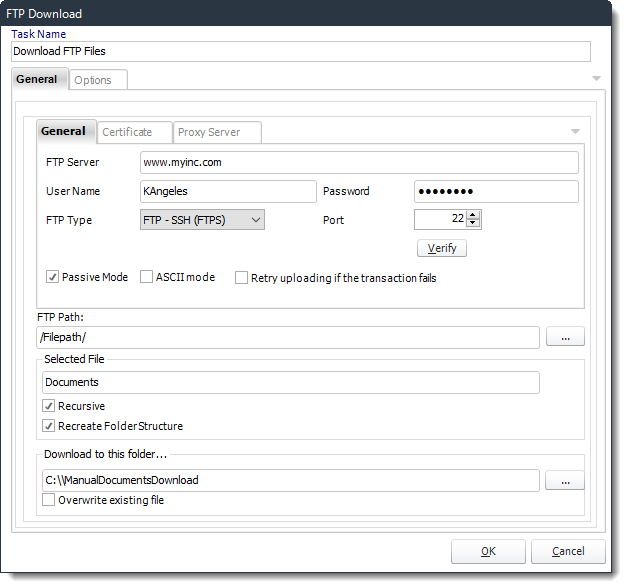 Power BI and SSRS. FTP Download File Custom Tasks Wizard in PBRS