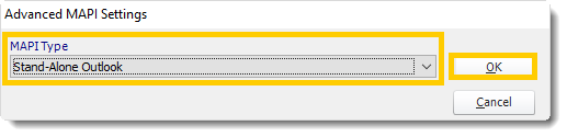 Power BI and SSRS. Advanced MAPI Settings in Options in PBRS