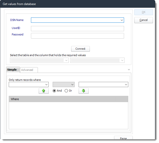 Power BI and SSRS. Get values from database interface in PBRS.