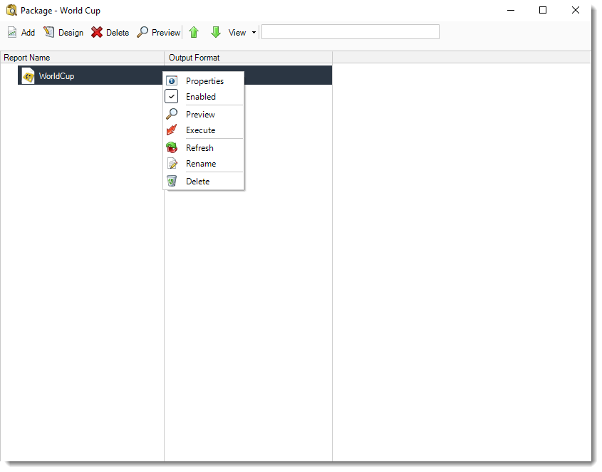 Power BI and SSRS. Open Wizard of Package Schedule Report Context Menu for Power BI in PBRS.