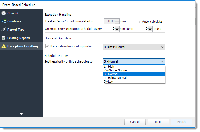 Power BI and SSRS. Exception Handling Wizard of Event Based Schedule Reports in PBRS.