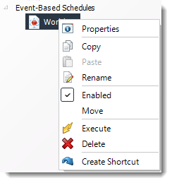 Power BI and SSRS. Event Based Schedule Context Menu in PBRS.