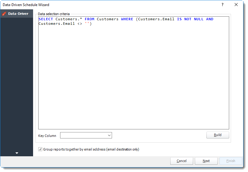 Power BI and SSRS. Data-Driven Wizard in Data Driven Schedule in PBRS
