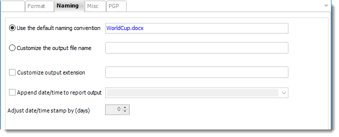 Power BI and SSRS. MS Word format section in Destination Wizard in PBRS.