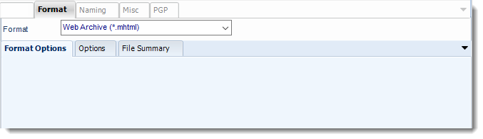 Power BI and SSRS. Web Archive output format section in Destination Wizard in PBRS.