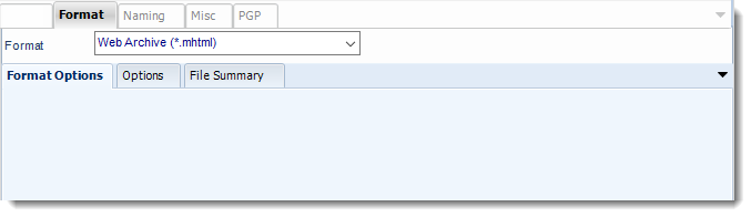 Power BI and SSRS. Web Archive output format section in Destination Wizard in PBRS.