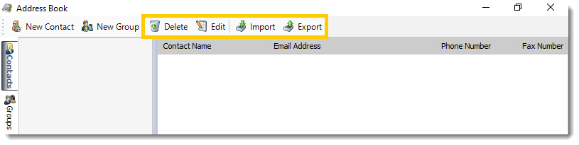 Power BI and SSRS. Menu tab in Address Book in PBRS.