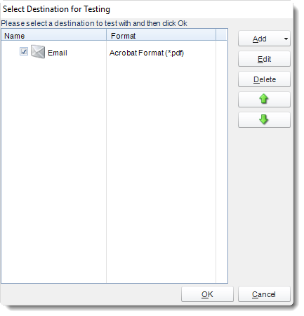 SSRS. Select Destination for Testing in SQL-RD