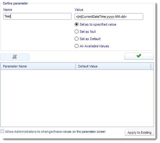 Crystal Reports: Default Parameters in Options in CRD.