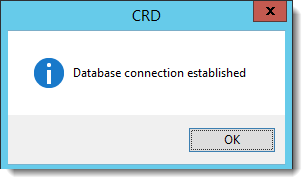 Crystal Reports: Database connection established pop-up in CRD.