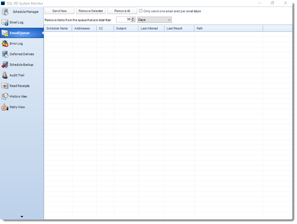 SSRS. Email Queue in System Monitor in SQL-RD