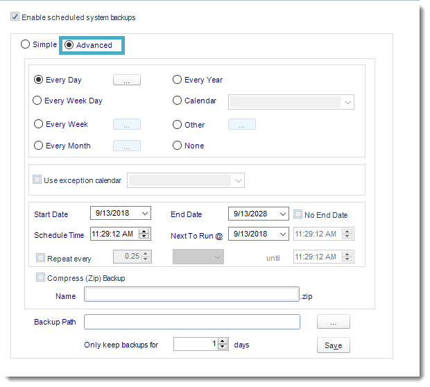 SSRS. Schedule Backup in System Monitor in SQL-RD