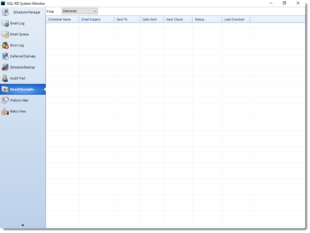 SSRS. Read Receipts in System Monitor in SQL-RD