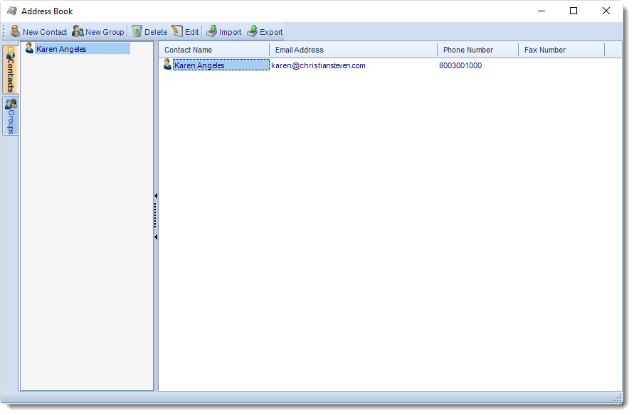 SSRS. Address Book in SQL-RD.