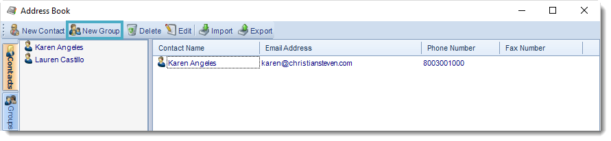 SSRS. Address Book in SQL-RD.