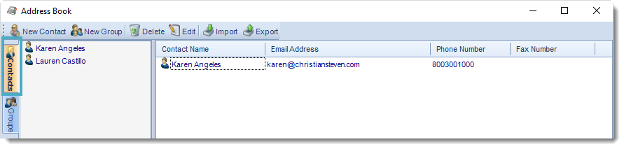 SSRS. Address Book in SQL-RD.