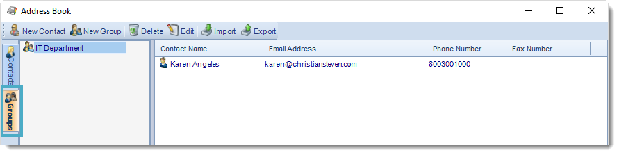 SSRS. Address Book in SQL-RD.