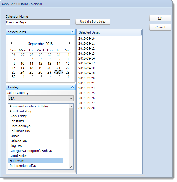 SSRS. Adding/Editing Custom Calendars in SQL-RD.