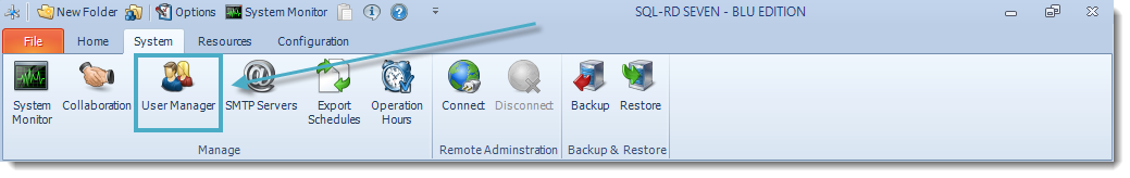SSRS. SQL-RD System Menu