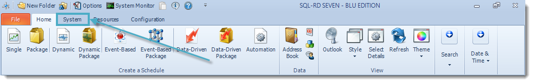 SSRS. SQL-RD Home Menu.