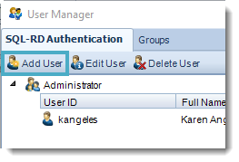 SSRS. SQL-RD Authentication section in User Manager in SQL-RD.