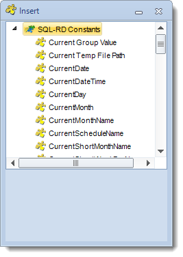 SSRS. Insert Menu in SQL-RD