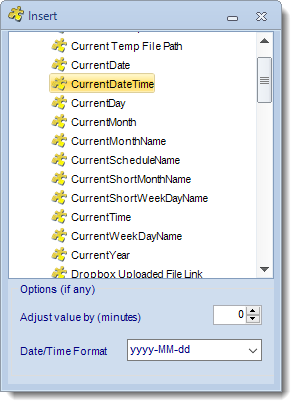 SSRS. Insert Menu: SQL-RD Constants in SQL-RD