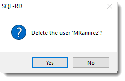 SSRS. Deleting an user pop-up in SQL-RD.