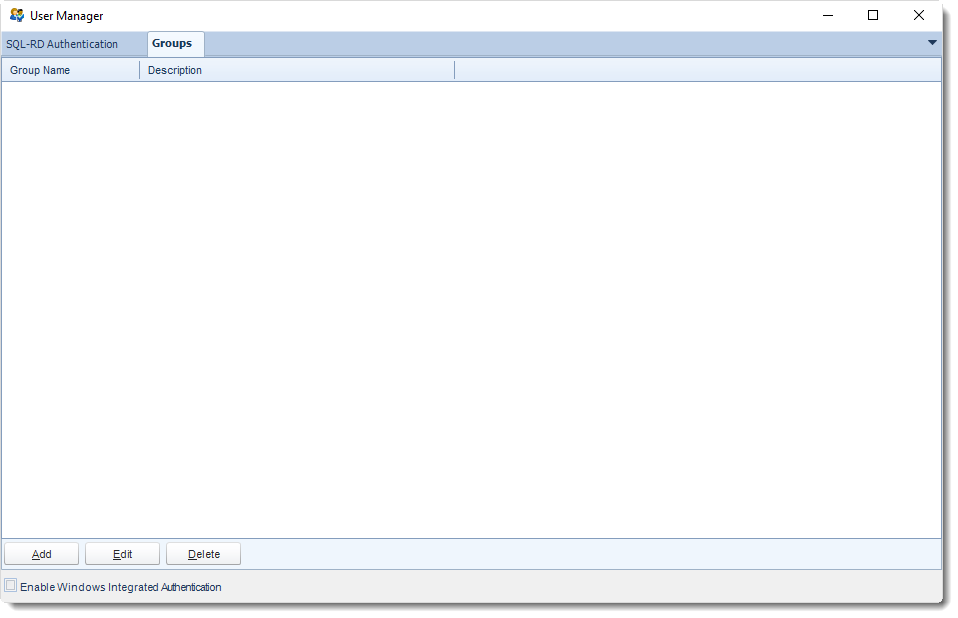 SSRS. Groups section in User Manager in SQL-RD.