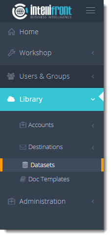 KPI's and Dashboards: Setting up Datasets in IntelliFront BI.