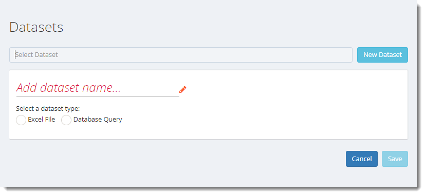 KPI's and Dashboards: Setting up Datasets in IntelliFront BI.
