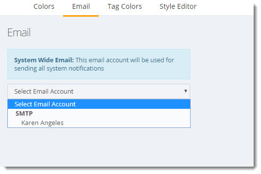 KPI's and Dashboards: Settings in IntelliFront BI.